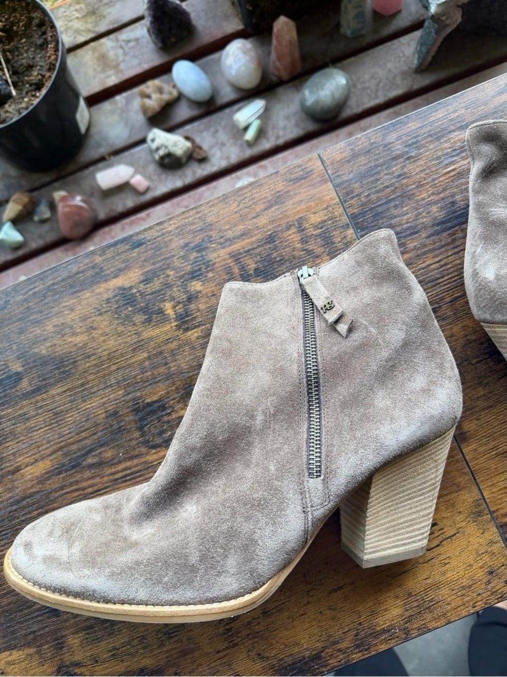 Paul Green Light Brown Suede Reya Booties - Picture 5 of 6